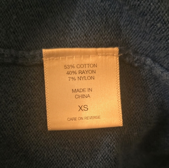 New York & Company Blue Layered Cardigan Business Casual Top Short Sleeve XS - Picture 4 of 5